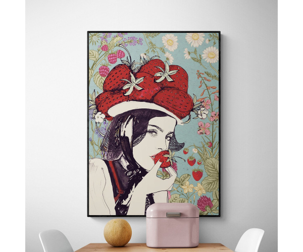 papercut - "Bollenhut Erdbeere"